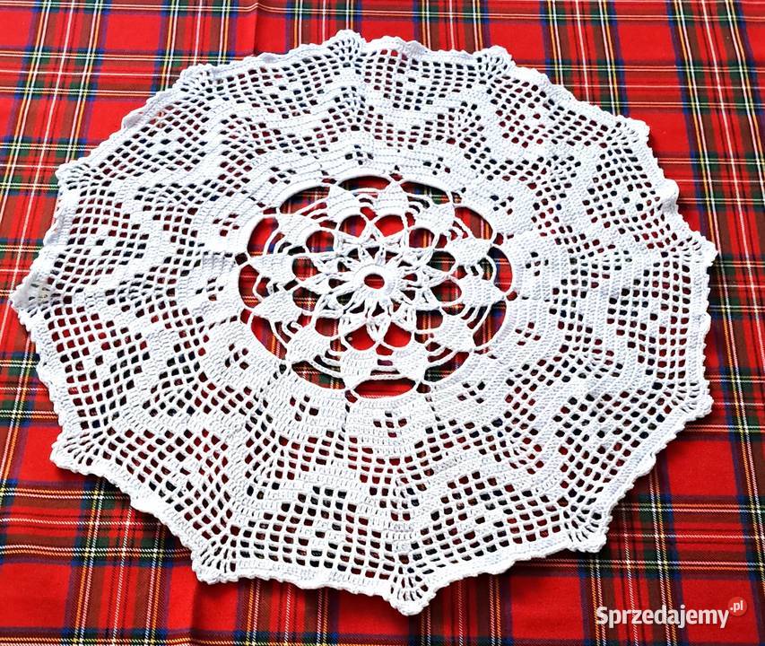 Serwetka na szydełku Wielkanocna rękodzieło NN8