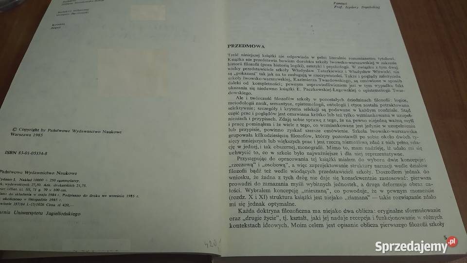 Filozoficzna szkoła lwowskowarszawska Jan sprzedam