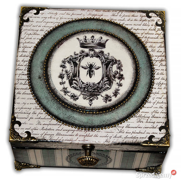 SZKATUŁKA drewniana VICTORIAN QUEEN BEE French Bydgoszcz sprzedam