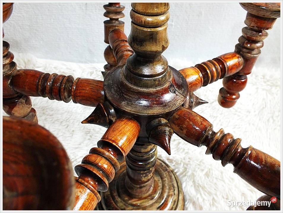 Ponury stary świecznik Wikingów drewniany Żary sprzedam