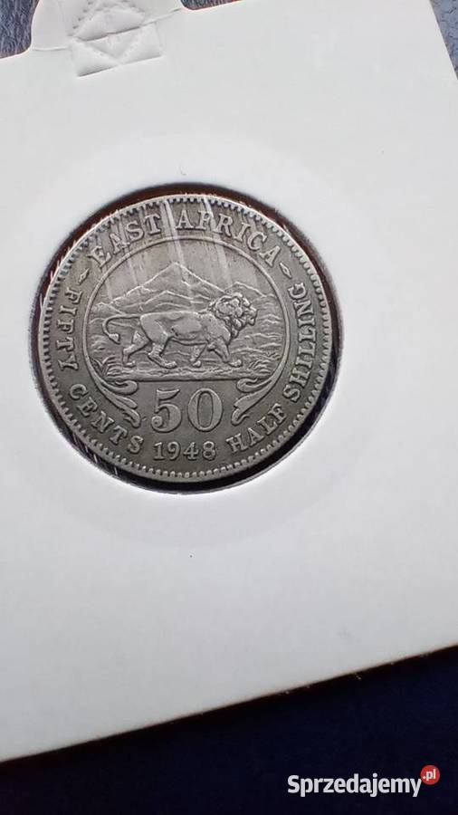 Stare monety 50 cent 1948 Brytyjska Afryka podkarpackie Lesko