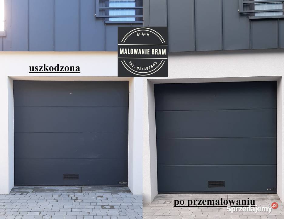 Malowanie BRAMA garażowa RENOWACJA serwis podkarpackie Krosno