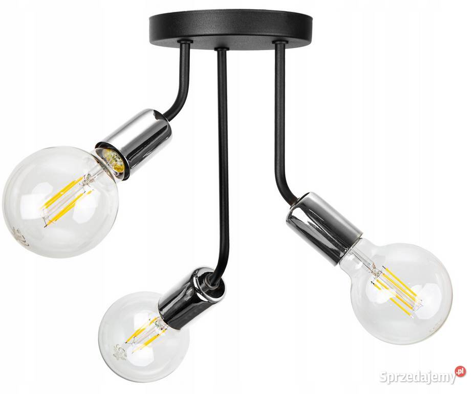 LAMPA SUFITOWA PLAFON ŻYRANDOL LOFT potrójna Choroszcz