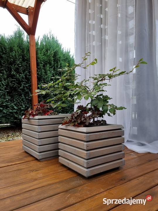 Zestaw 2 donic 3D donica drewniana ogrodowa śląskie Kalety