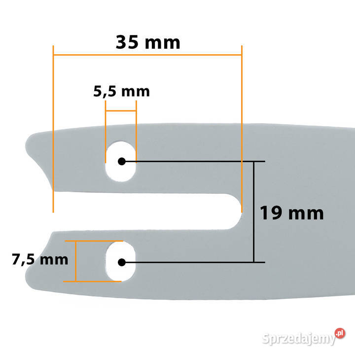 Prowadnica 4 z 2x Łańcuchem do Piły Elektrycznej Ludźmierz