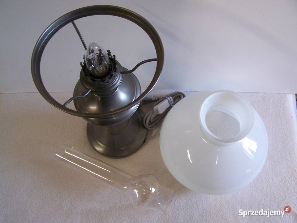 Lampa stołowa w stylu retro szkło mleczne Koszalin