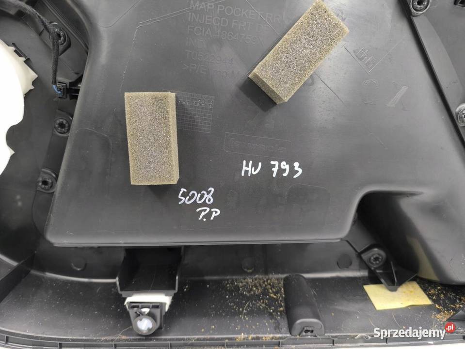 BOCZEK TAPICERKA DRZWI PRAWY PRZÓD PEUGEOT 5008