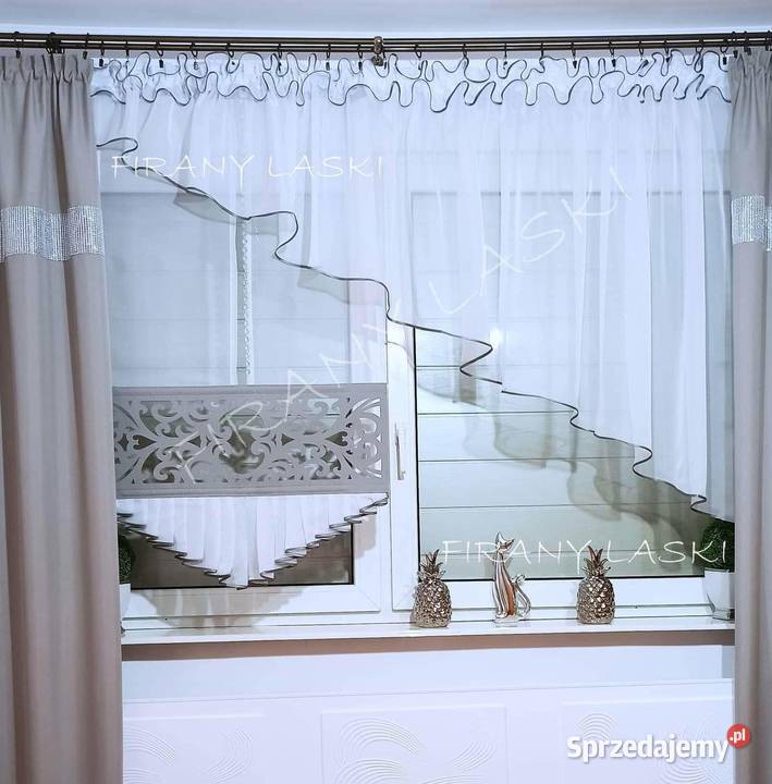 Zestaw panel i firana firany gotowe ażur Ostrołęka