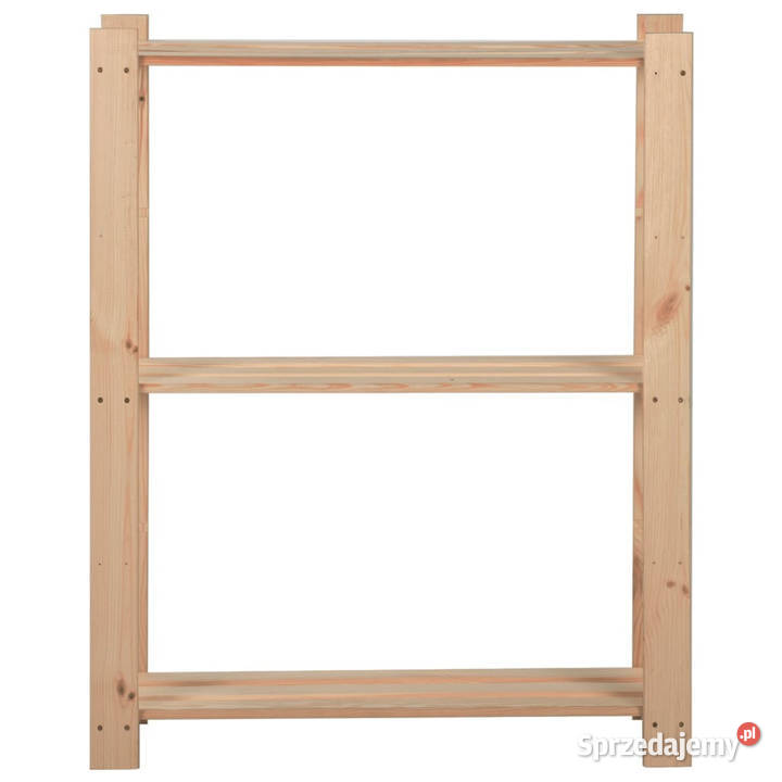 Regał z 3 półkami 60x285x90 drewno sosnowe Warszawa