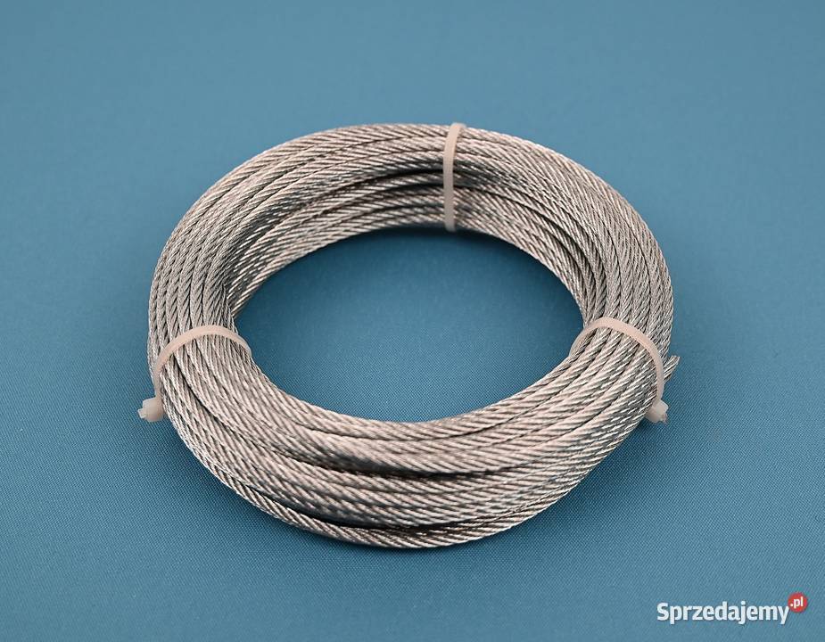 Lina stalowa 3 mm linka ocynkowana 6x7FC 20 mb Lublin