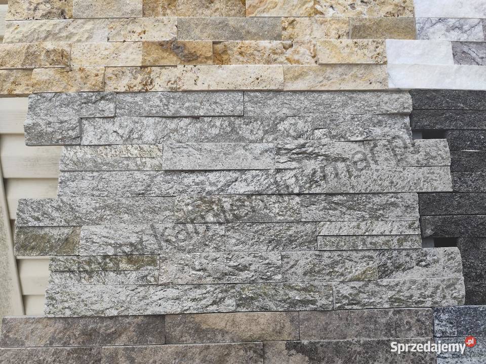 Płytka kamienna 15x60x12 złota kamień naturalny Okładziny elewacyjne Radzymin