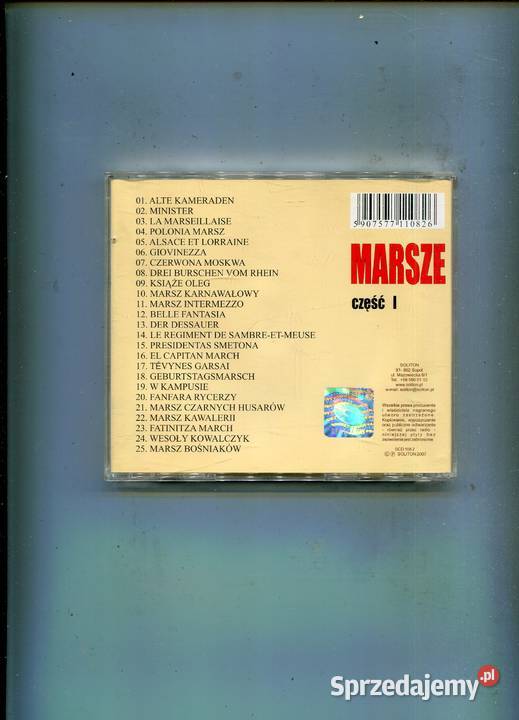 Najpiękniejsze europejskie marsze część 1 Płyta