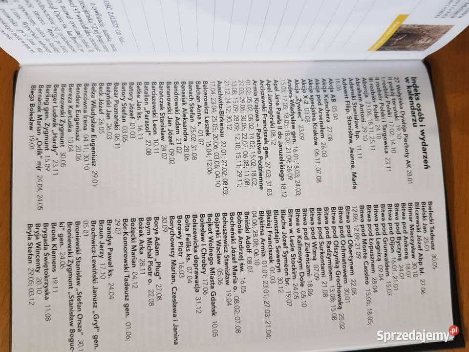 kalendarz armia krajowa siły zbrojne terminarz Kielce