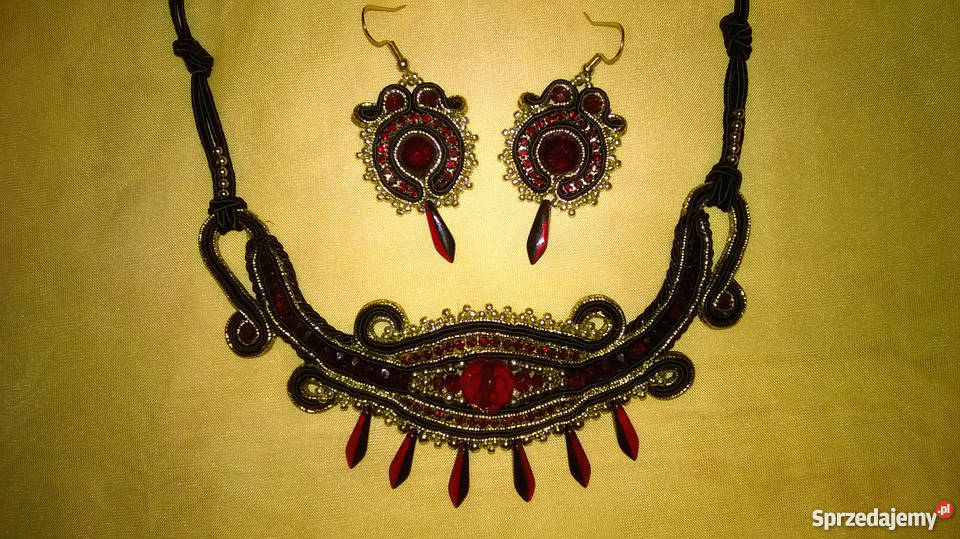 KOMPLET ORIENTALNY naszyjnik i kolczyki Warszawa sprzedam