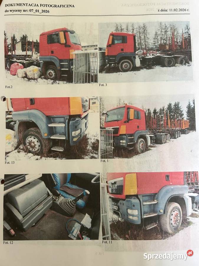 Syndyk sprzeda ciągnik samochodowy MAN model Bolewice sprzedam