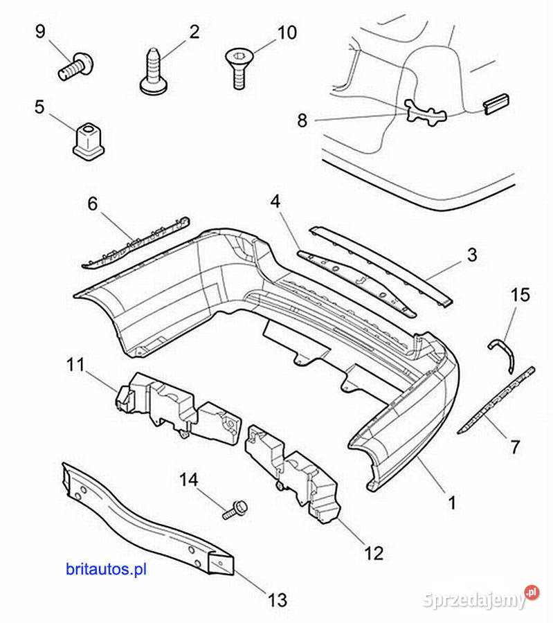 ŚLIZG MOCOWANIE ZDERZAKA TOURER KOMBI DQN105390 sprzedam
