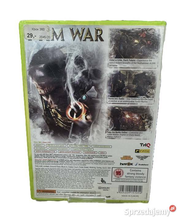 Gra Warhammer 40000 Space Marine Xbox 360 Gry na konsole Elbląg sprzedam