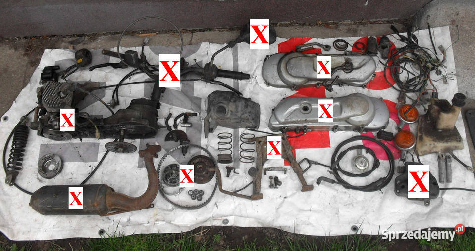 Części Peugeot 50ccm Speedfight Vivacity Treker