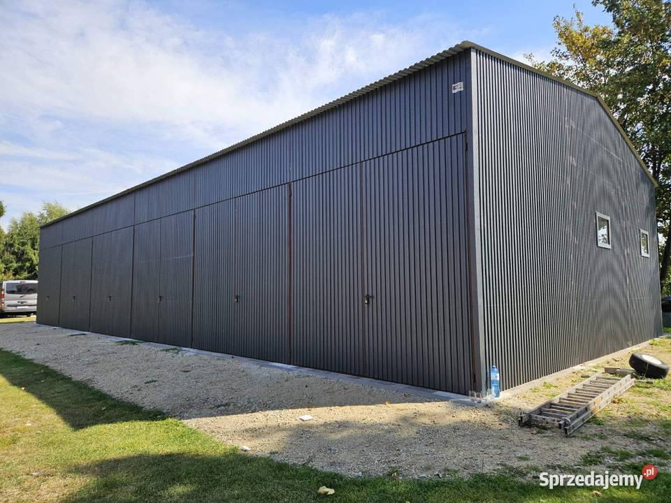 Duży Garaż Blaszany Grafit Wiata Hala Magazyn Nieruchomości Tarnobrzeg sprzedam