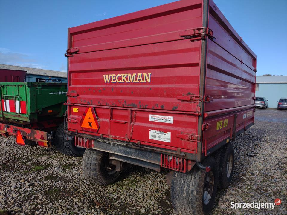 Przyczepa rolnicza 8 ton wywrotka na tył nieuszkodzony Sośno