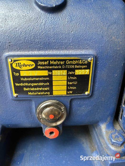 Sprężarka tłokowa Josef Mehrer A3V Tuliszków