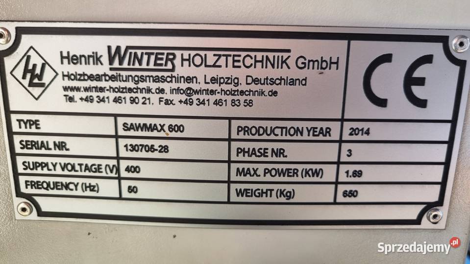 WINTER SAWMAX 600 automat do ostrzenia pił Karsin