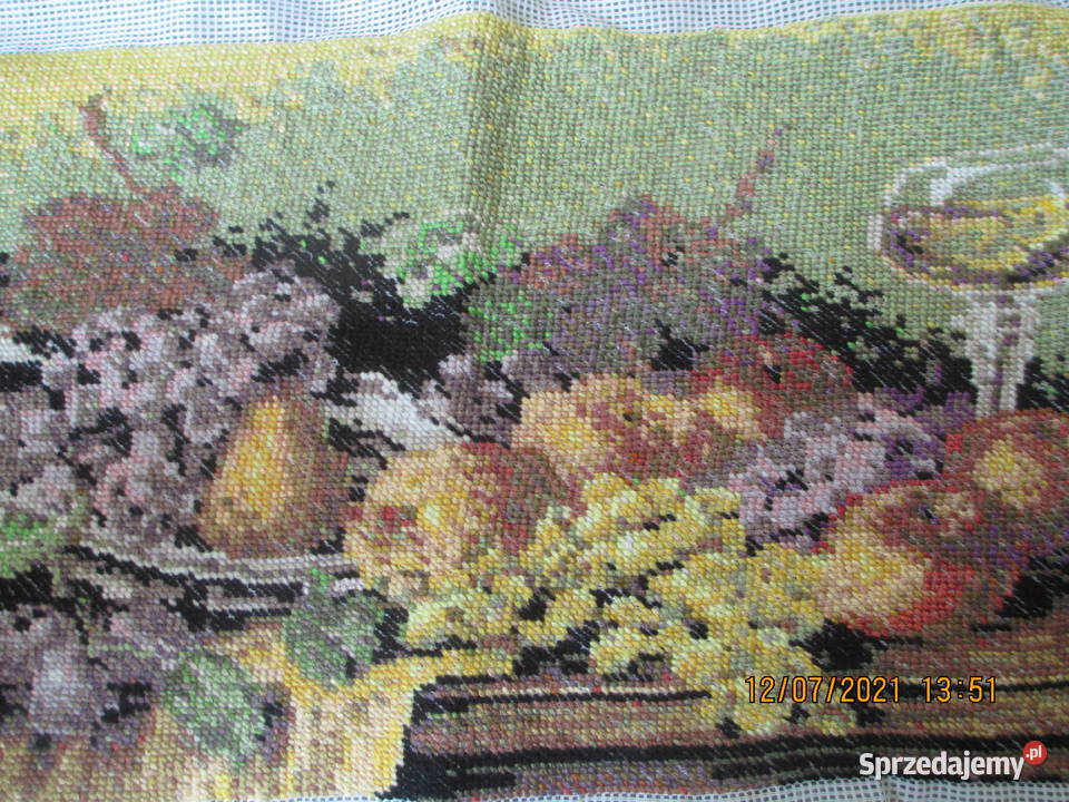 obraz haftowany półkrzyżyk martwa natura Rękodzieło Rękodzieło Warszawa