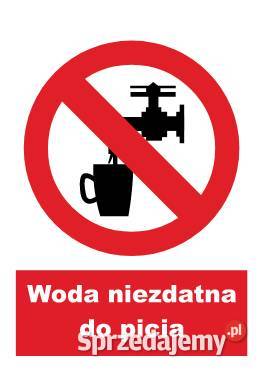 Naklejka BHP Woda niezdatna do picia GC009 Kamionna sprzedam