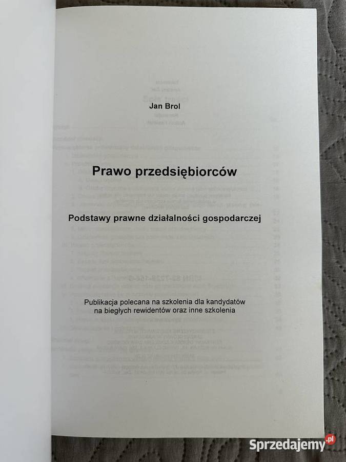PRAWO PRZEDSIĘBIORCÓW JBrol mazowieckie Warszawa sprzedam