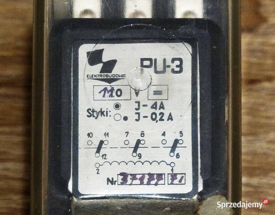 Przekaźnik PU3 ELEKTROBUDOWA 4 A 250 VAC cewka Gliwice
