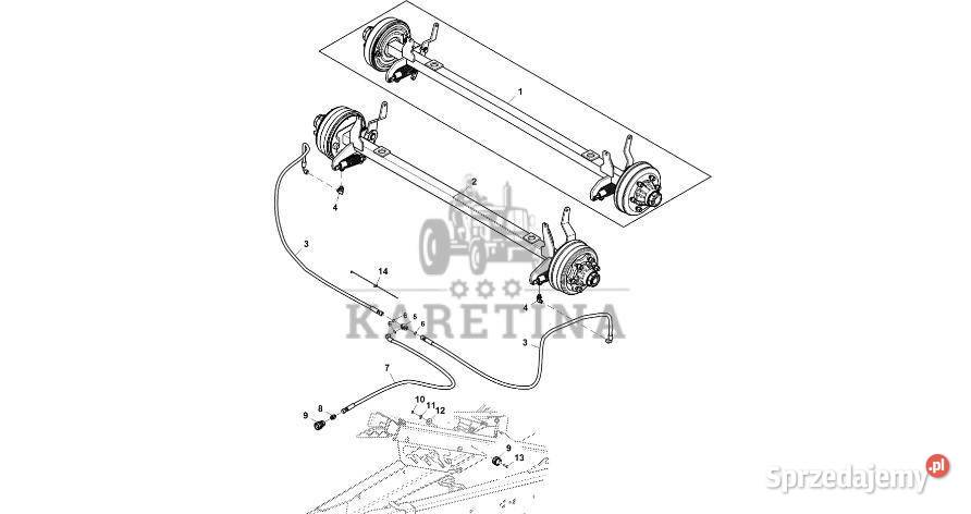 John Deere 960 Oś z hamulcem DC220187 Hamulce Rolnictwo Jastrzębniki