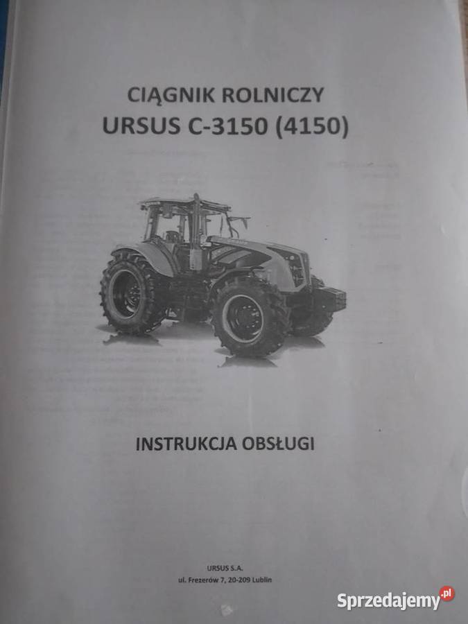 Instrukcja obsługi ursus 3150 Ursus Sumówko