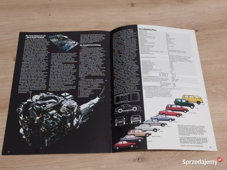 Prospekt MITSUBISHI STARION 1985 Kluczbork
