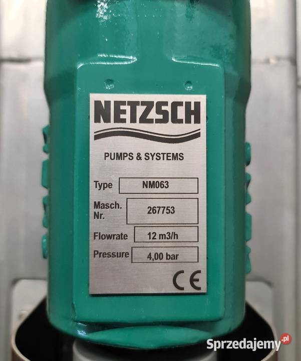 Pompa śrubowa ślimakowa żeliwna Netzsch NM063 Błonie sprzedam