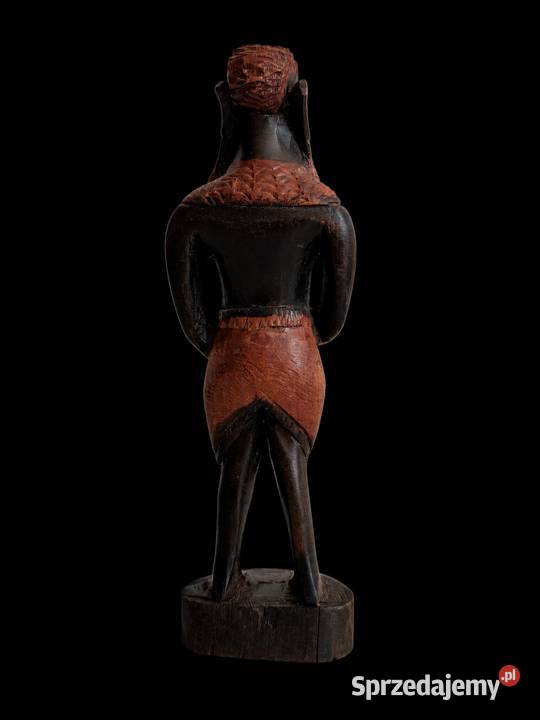 Afrykańska rzeźba z hebanu Kobieta z ludu Himba łódzkie Poddębice