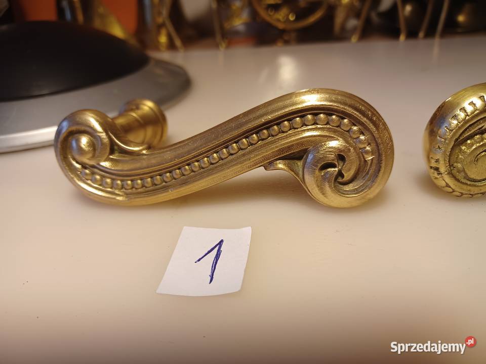 Duża klamka mosiężna do drzwi Dom i Ogród Poznań sprzedam