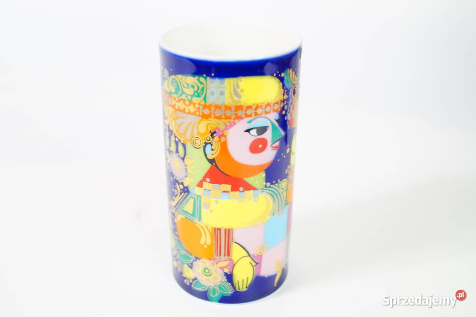 Wazon porcelanowy Bjorn Wiinblad kobalt Gizałki