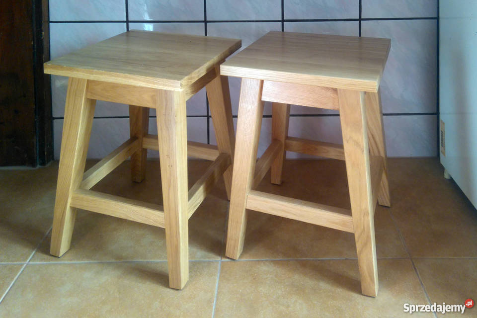 Taboret dębowy nowy 32cm Maków Podhalański