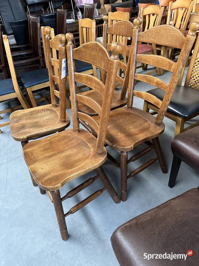 Dębowe krzesła ciężki i masywne- meble holenderskie