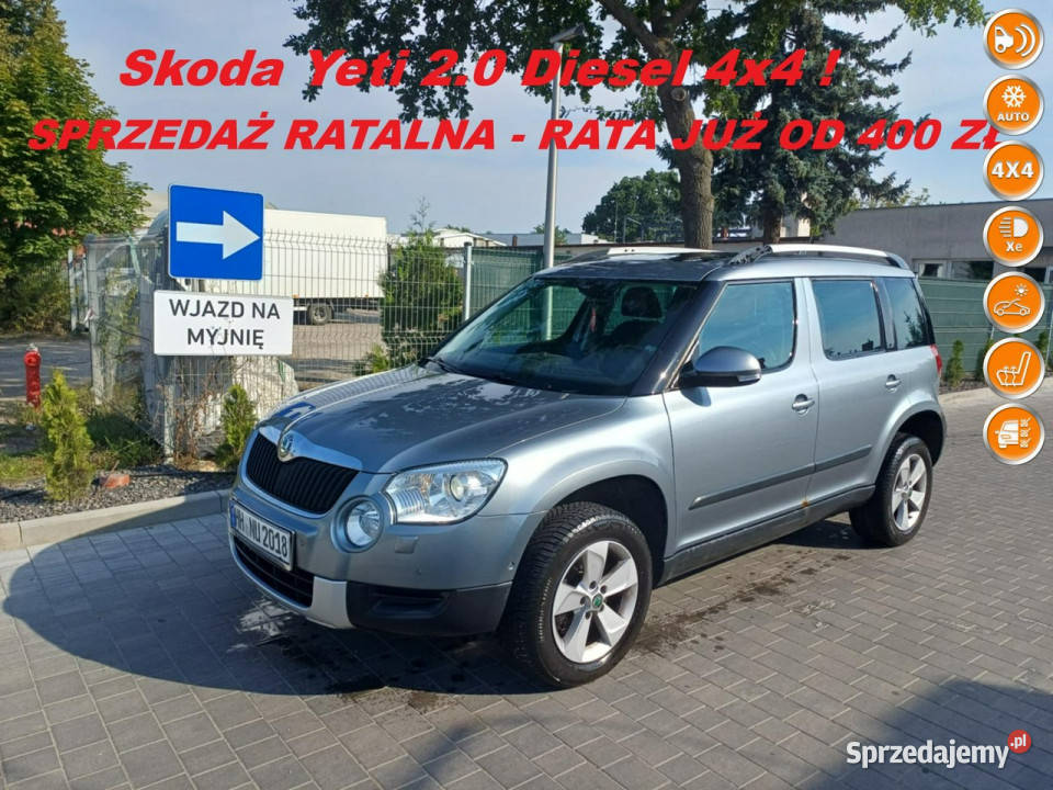 koda Yeti 4x4 Panorama Grzane fotele Parktornik reflektory ksenonowe