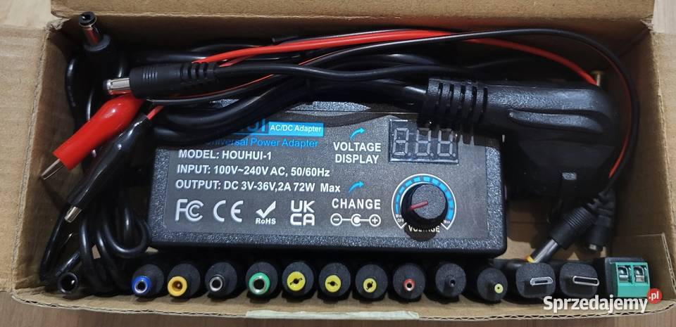 Uniwersalny zasilacz regulowany HOUHUI 3V36V Elektronika