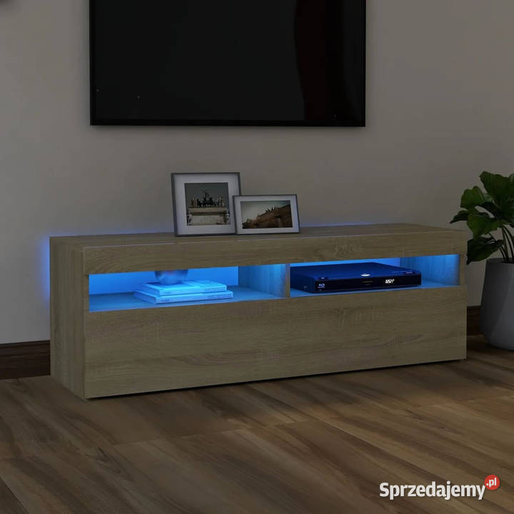 Szafka pod TV z oświetleniem LED dąb sonoma Warszawa sprzedam
