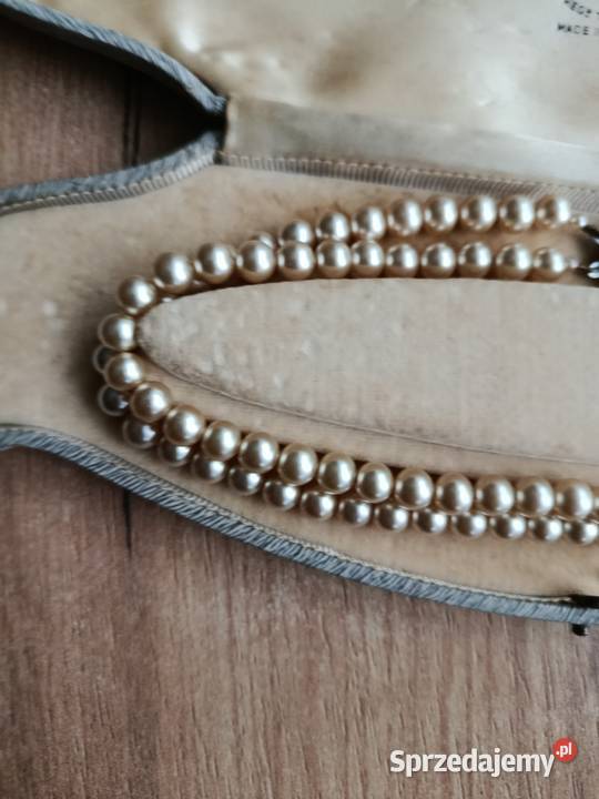 Stara kolia Lotus w etui perły vintage lata 5060 Choszczno sprzedam