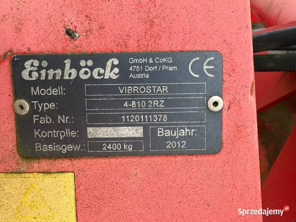 Agregat uprawowy Einbock Vibrostar 2012 podlaskie Suwałki