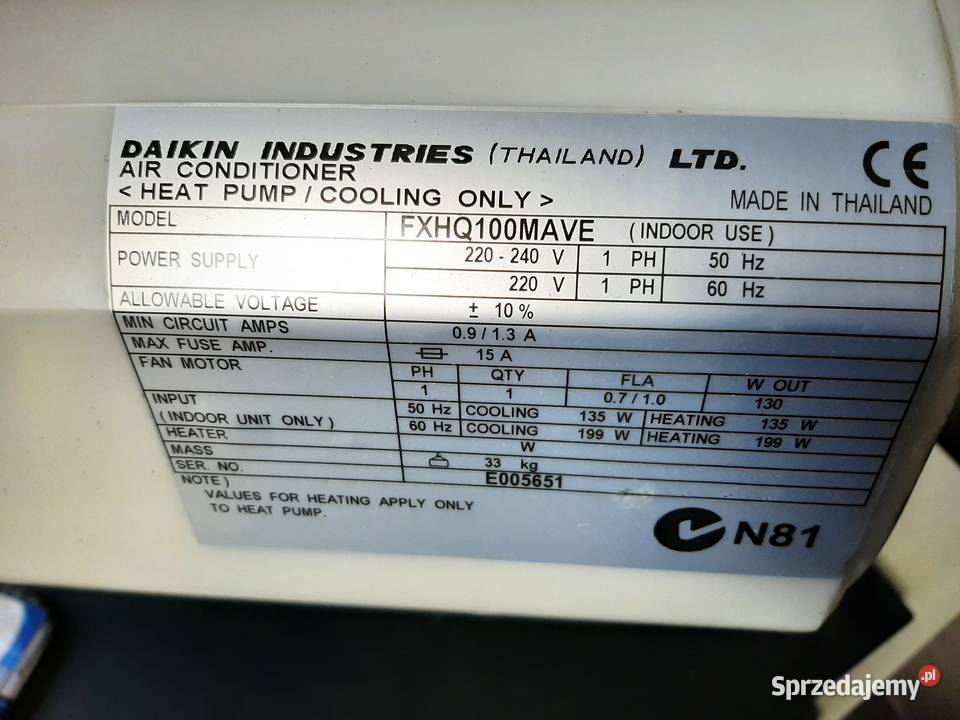 Daikin industries fxhq100mave nawiewenik Garwolin