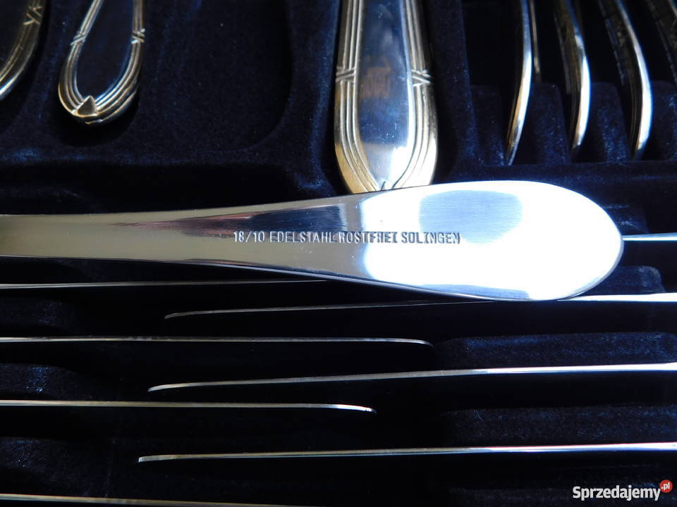 Sztućce Solingen 12os 72 el stal 1810 walizka śląskie Katowice