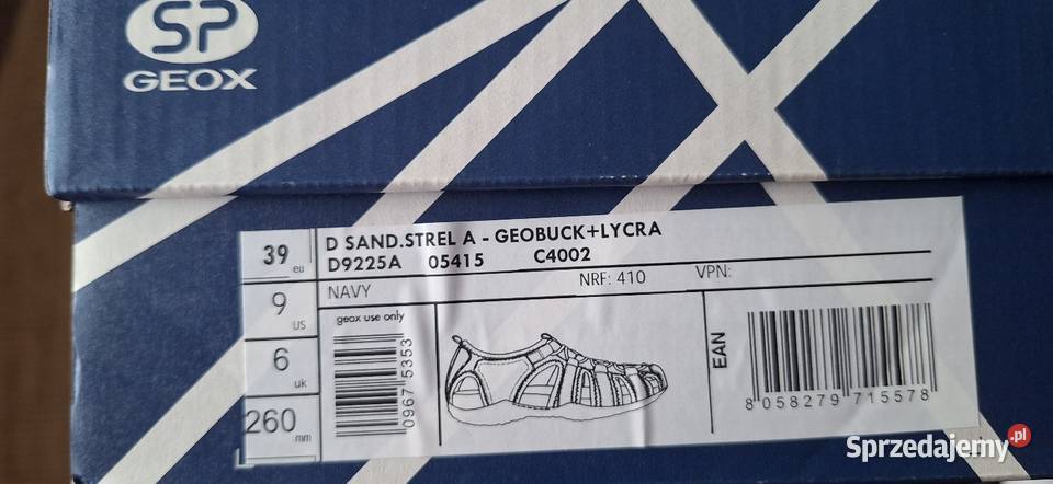 Geox 39 sandały sportowe nowe
