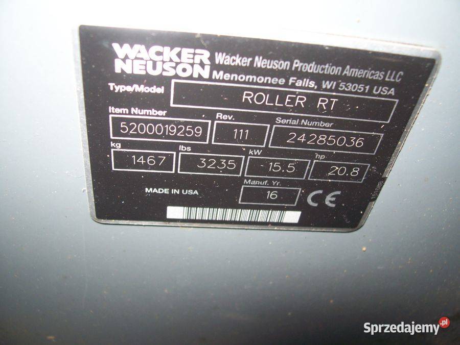 3 WACKER NEUSON TRSC3 2016R Żywiec