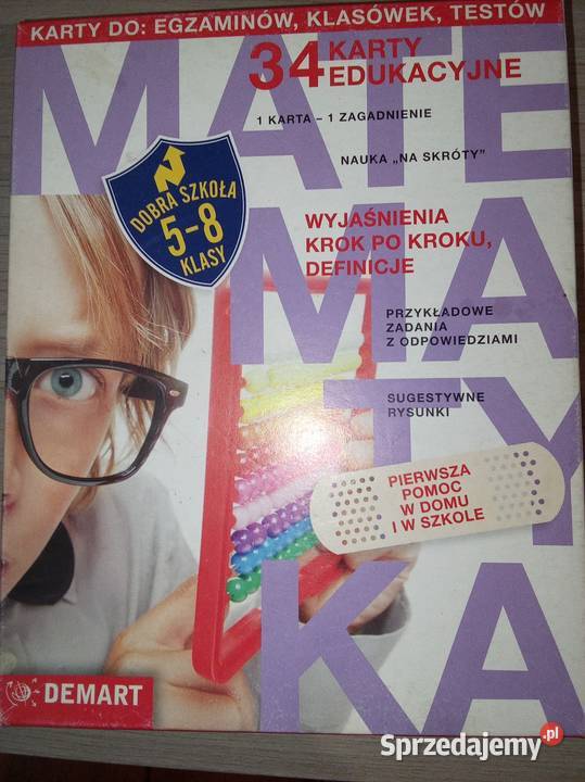 Karty do nauki matematyki klasa 58 egzamin sprzedam