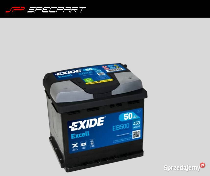 Akumulator Exide Excell 50Ah 450A EN PRAWY PLUS